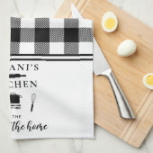 Personalize Buffalo Kariert Kitchen Herzstück Zuha Geschirrtuch (Viertel Falte)