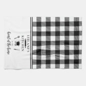 Personalize Buffalo Kariert Kitchen Herzstück Zuha Geschirrtuch (Horizontal)