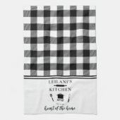 Personalize Buffalo Kariert Kitchen Herzstück Zuha Geschirrtuch (Vertikal)