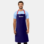 Personalize Cafe Caterer Baker Dk Blue Kitchen Schürze (Getragen)