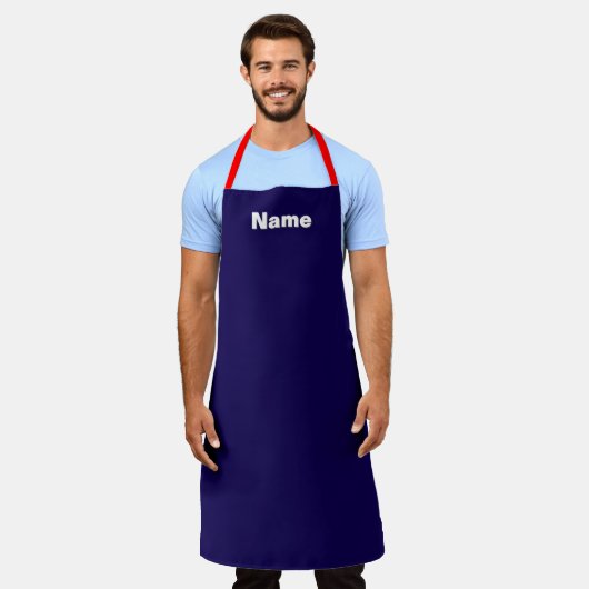 Personalize Cafe Caterer Baker Dk Blue Kitchen Schürze (Getragen)