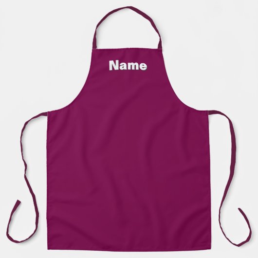 Personalize Cafe Caterer Baker Plum Küche Schürze (Vorderseite)