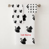 Personalize Cat Lovers Gift Badhandtuch Set (Insitu)