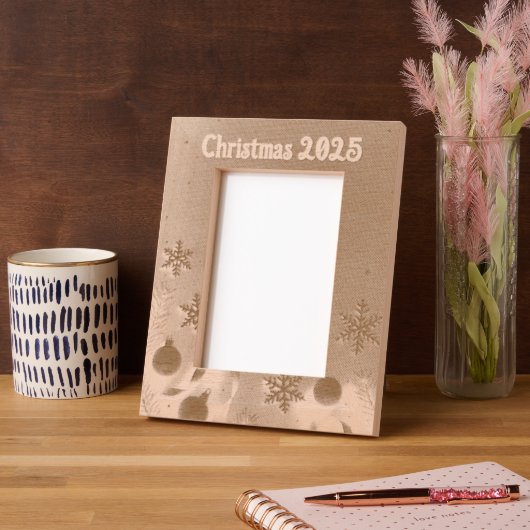 Personalize Christmas Laser Etched Picture Frame Geätzte Rahmen (Links)