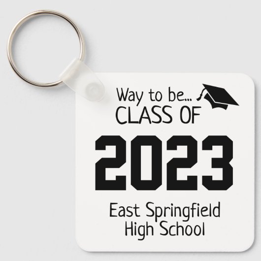 Personalize Class of 2023 Slogan Schlüsselanhänger (Vorderseite)