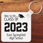 Personalize Class of 2023 Slogan Schlüsselanhänger (Rückseite)