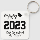 Personalize Class of 2023 Slogan Schlüsselanhänger (Rückseite)