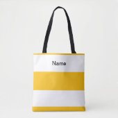Personalize Classic Lemon Yellow +  White Stripes Tasche (Vorderseite)