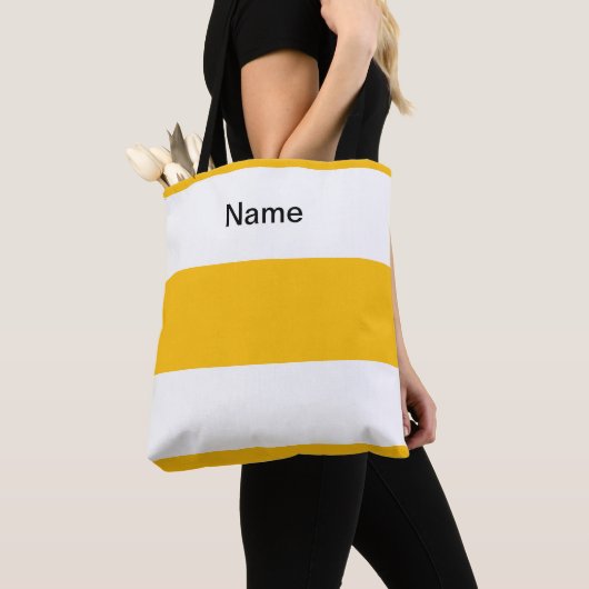 Personalize Classic Lemon Yellow +  White Stripes Tasche (Von Nahem)