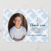 Personalize Confirmation Boy Vielen Dank Dankeskarte (Vorne/Hinten)