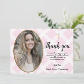 Personalize Confirmteen Girl Foto vielen Dank Dankeskarte (Stehend Vorderseite)