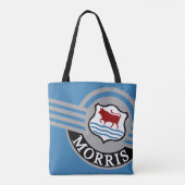 Personalize Custom Blue Morris Minor Pop Art Tasche (Rückseite)