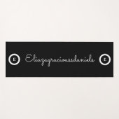 Personalize Cute Name Script And Calligraphy Black Yogamatte (Vorderseite (Horizontal))