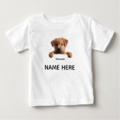 Personalize Cute Welcome Puppy Baby T-shirt (Vorderseite)