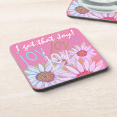Personalize Daisy: Floral Joy, Joy, Joy! Getränkeuntersetzer (Linke Seite)