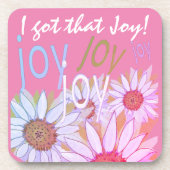 Personalize Daisy: Floral Joy, Joy, Joy! Getränkeuntersetzer (Vorderseite)