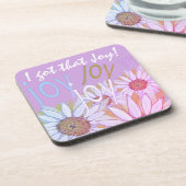 Personalize Daisy: Floral Joy, Joy, Joy! Getränkeuntersetzer (Linke Seite)
