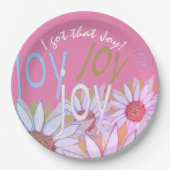 Personalize Daisy: Floral Joy, Joy, Joy! Pappteller (Vorderseite)
