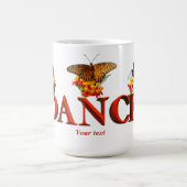 Personalize Dance sign with butterflies  Kaffeetasse (Mittel)