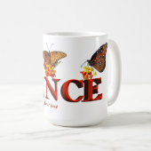 Personalize Dance sign with butterflies  Kaffeetasse (VorderseiteRechts)