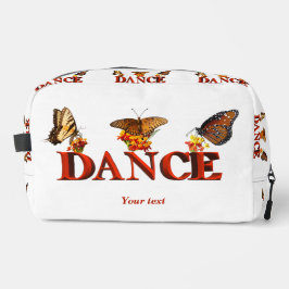 Personalize Dance sign with butterflies Waschbeutel