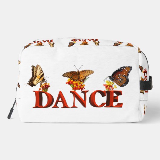Personalize Dance sign with butterflies  Waschbeutel (Rückseite)