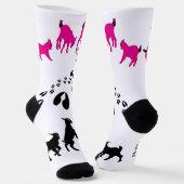 PERSONALIZE Dancing Goats and HoofPrints Socken (Gewinkelt)