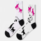PERSONALIZE Dancing Goats and HoofPrints Socks Socken (Linkes Detail)