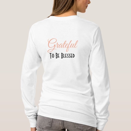 Personalize - Dankbar für die kleinen Dinge, Big. T-Shirt (Rückseite)