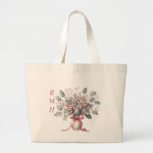 Personalize December Holly Tote Bag Jumbo Stoffbeutel (Vorne)