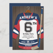Personalize Digital Hockey Birthday Party Einladung (Vorne/Hinten)
