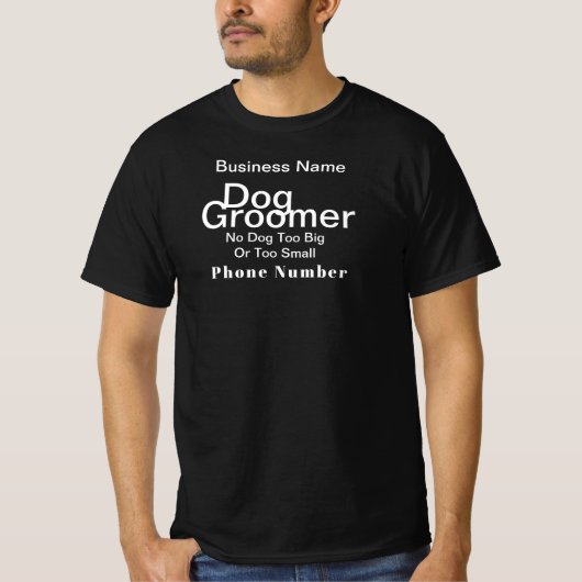 Personalize Dog Groomer Entrepreneur  T-Shirt (Vorderseite)