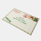 Personalize Dots Weihnachtsbrief Weihnachten Fußmatte (Schrägansicht)
