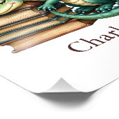 Personalize Dragon Art Print Custom Nursery Kids Fotodruck (Ecke)