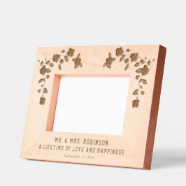 Personalize | Elegant Floral Anniversary Wedding Geätzte Rahmen
