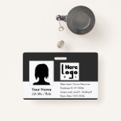 Personalize employee ID card with photo & QR code Ausweis (Vorderseite mit Rechteck)