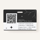 Personalize employee ID card with photo & QR code Ausweis (Rückseite)