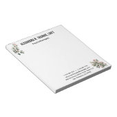 Personalize  Eucalyptus therapist  professional Notizblock (angewinkelt)