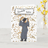 Personalize Felicidades Graduate (Hispanic) Karte (Gelbe Blume)