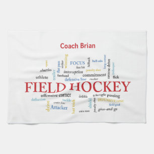 Personalize, Field Hockey Coach Vielen Dank in Wor Geschirrtuch