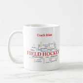 Personalize, Field Hockey Coach Vielen Dank in Wor Kaffeetasse (Links)