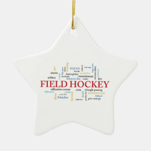 Personalize, Field Hockey Coach Vielen Dank in Wor Keramik Ornament