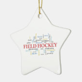 Personalize, Field Hockey Coach Vielen Dank in Wor Keramik Ornament (Links)