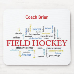 Personalize, Field Hockey Coach Vielen Dank in Wor Mousepad