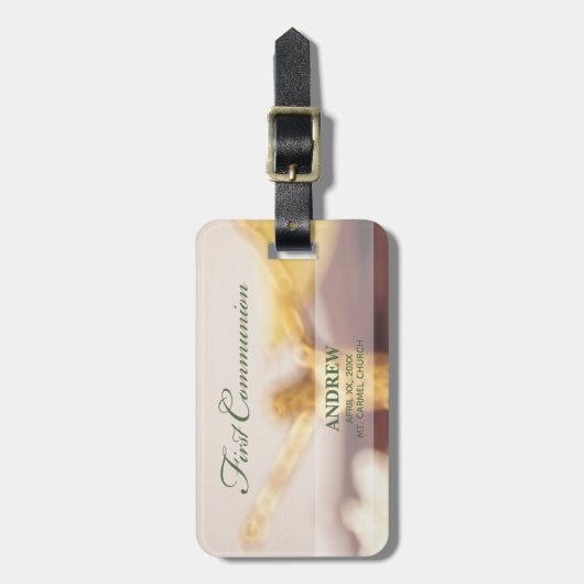 Personalize, First Communitygratulation Gepäckanhänger (Vorderseite vertikal)