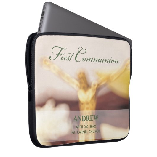 Personalize, First Communitygratulation Laptopschutzhülle (Vorne Rechts)