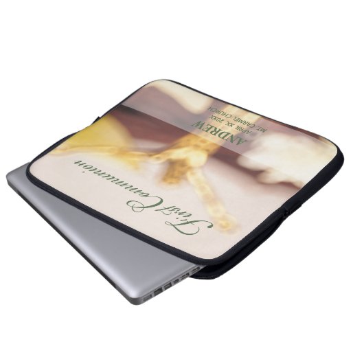 Personalize, First Communitygratulation Laptopschutzhülle (Vorne Knopf)