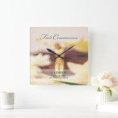 Personalize, First Communitygratulation Quadratische Wanduhr (Zuhause)