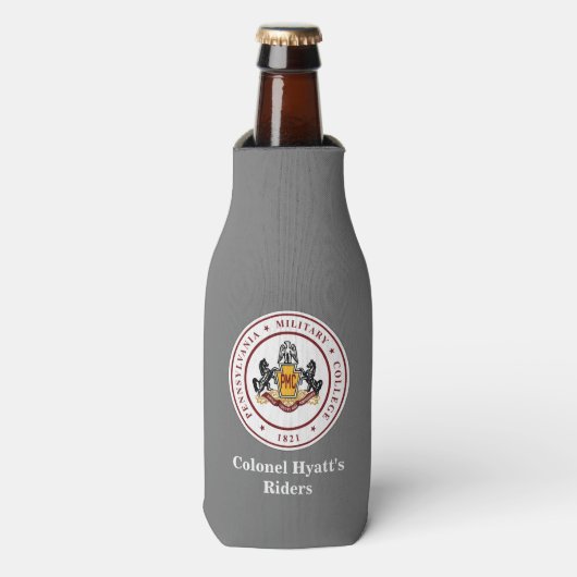+ PERSONALIZE - Flasche Cooler (mit Zipper) Flaschenkühler (Flaschenvorderseite)