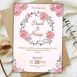 Personalize Floral wedding Invitation Einladung